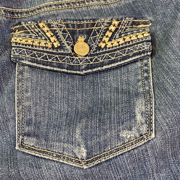 White House Black Market Jeans Size 0 Crop Distressed Jeans - Picture 7 of 7